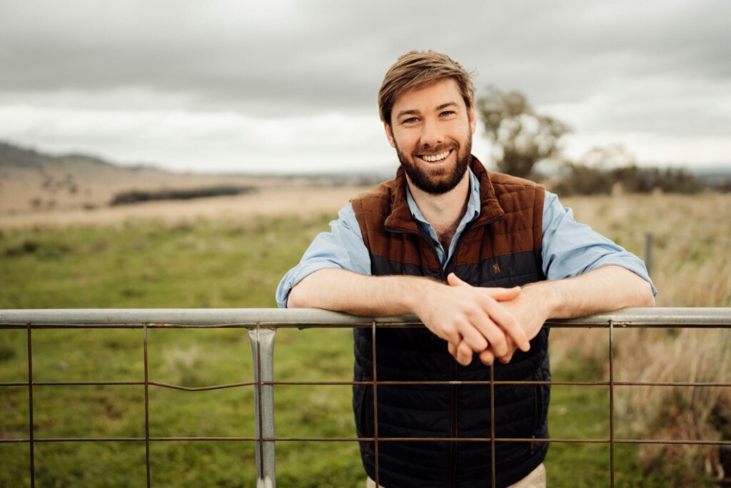 Matthew Anderson on his farm on the Liverpool Plains